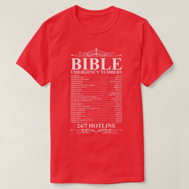 Bibel-Notennummern Bibel-Geschenk T-Shirt (Design vorne)