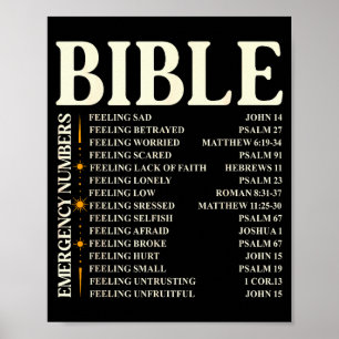 Bibel-Notrufnummern - Lustige christliche Bibel &a Poster