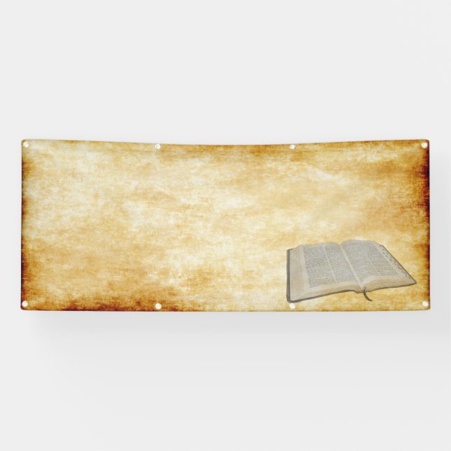 Bibel-Pergament-Raum-Kirche Banner (Horizontal)