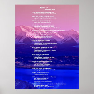 Bibel, Psalm19 Poster