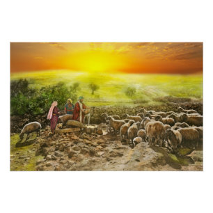 Bibel - Psalm 23 - Mein Becher fließt über 1920 Poster