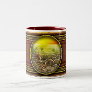 Bibel - Psalm 23 - Mein Becher läuft über 1920 Zweifarbige Tasse