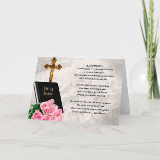 Bibel & Roses Goddaughter Poem Greeting Card Karte