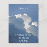 Bibel Schrift Psalm 23:4 Fürchte kein Übel...