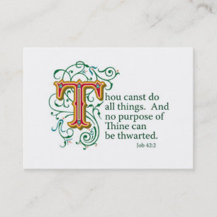 Bibel-Schriften regen an Visitenkarte