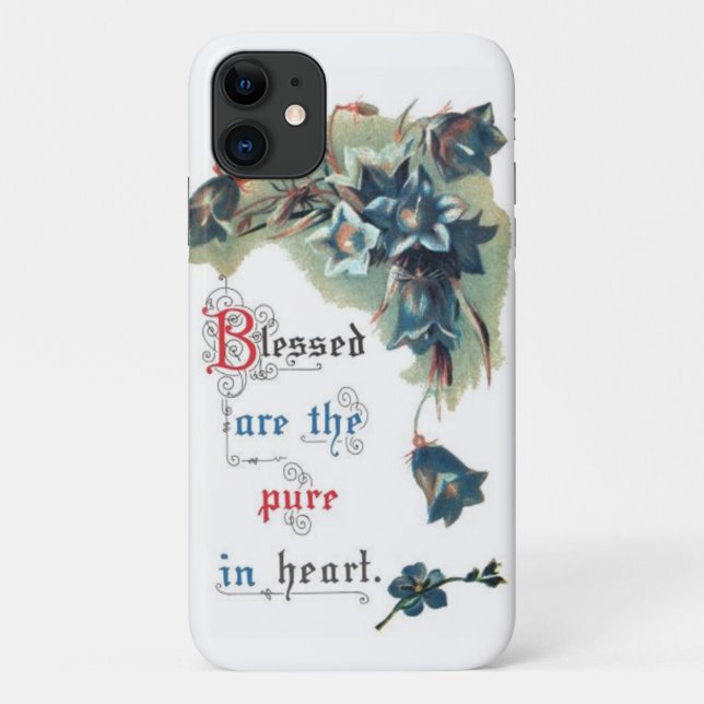 Bibel-Sprichwort mit Blumen Case-Mate iPhone Hülle (Rückseite)