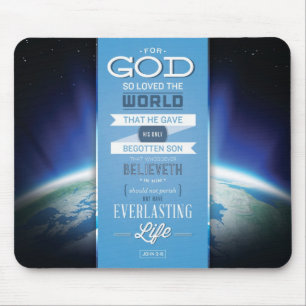 Bibel-Vers 3:16 der Liebe Mousepad - des Johns des