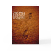 Bibel-Vers-Abdruck-Sand-Matthew-6:25