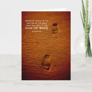 Bibel-Vers-Abdruck-Sand-Psalm-91:1 Karte