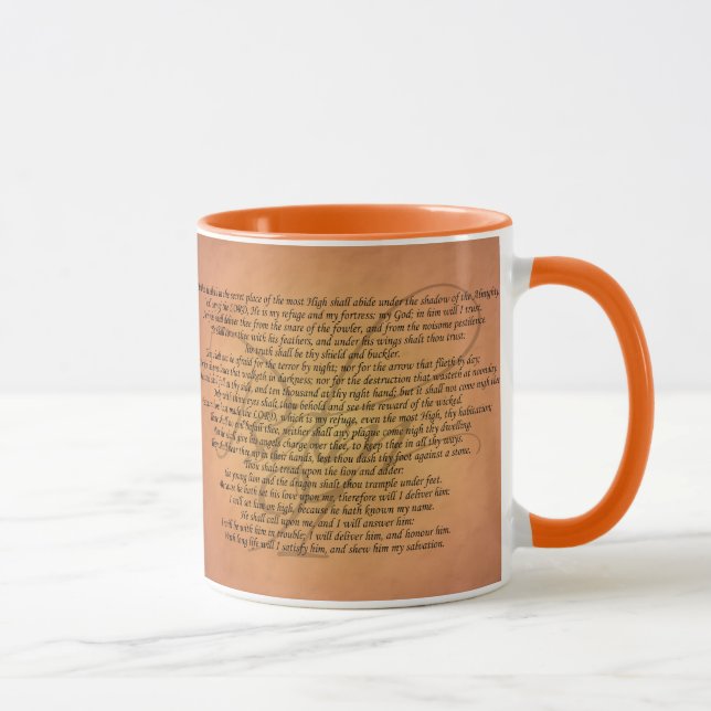 Bibel-Vers des Psalm-91 Tasse (Rechts)