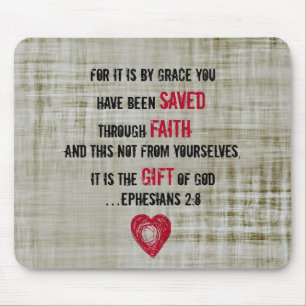 Bibel-Vers Ephesians 2:8 Mousepad