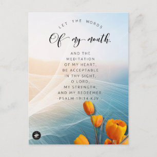 Bibel-Vers-Gedenkkarte für Psalm 19:14 Postkarte