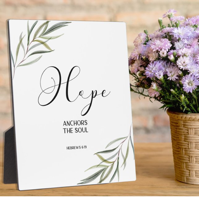 Bibel Vers Hebrews Blätter Scripting Plaque Fotoplatte (Von Creator hochgeladen)