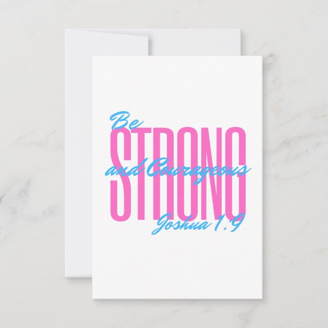 Bibel Vers Joshua 1:9 Dankeskarte (Vorderseite)