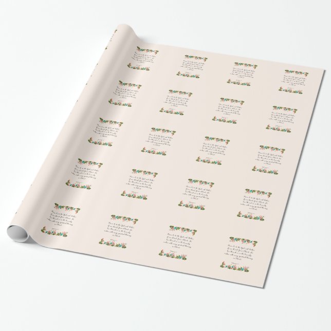 Bibel-Vers-Kunst - Ephesians 1:3 Geschenkpapier (Ungerollt)