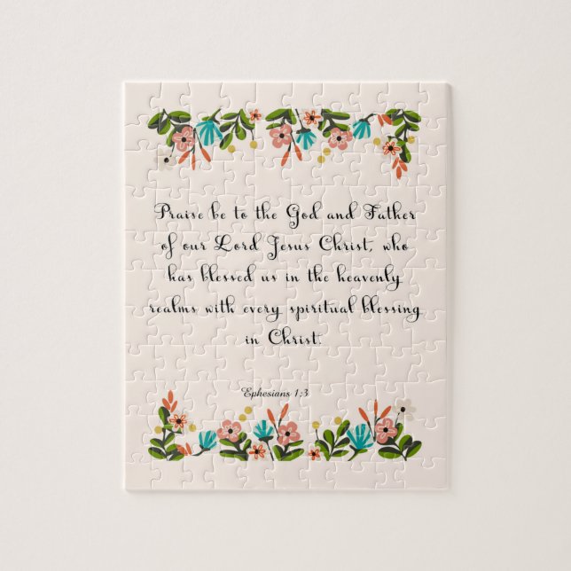 Bibel-Vers-Kunst - Ephesians 1:3 Puzzle (Vertikal)