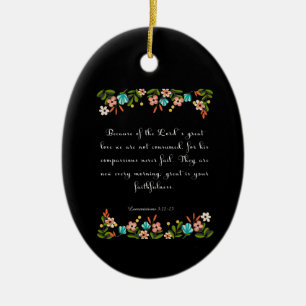 Bibel-Vers-Kunst - Wehklage-3:22 - 23 Keramikornament