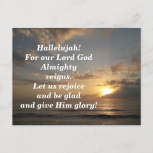 Bibel-Vers Merkkarte Offenbarung 19:6-7 Postkarte