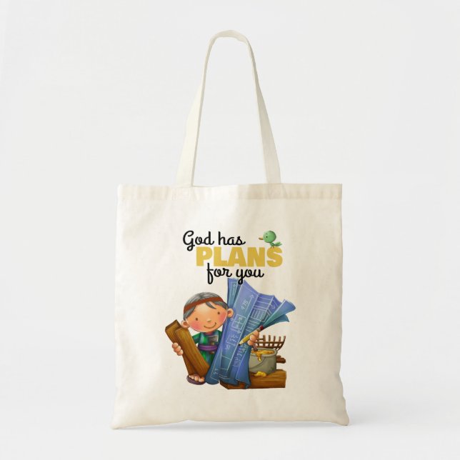 Bibel-Vers Noah-Stofftasche Tragetasche (Vorne)