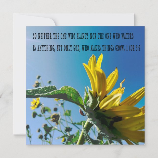 Bibel Vers Poster, die Blume wachsen mit Gott. (Vorderseite)
