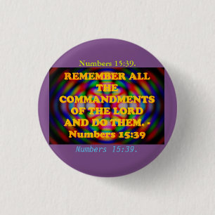 Bibel-Vers vom Zahl-15:39. Button