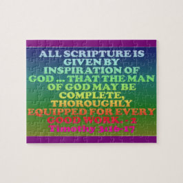 Bibel-Vers von 2 Timothy-3:16 - 17. Puzzle
