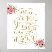 Bibel Versauerwerk Sprichwörter 31:25 Kalligraphie