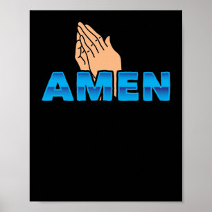 Bibel Verse Amen God Poster