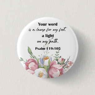 Bibel Verse Blumenpsalm Button