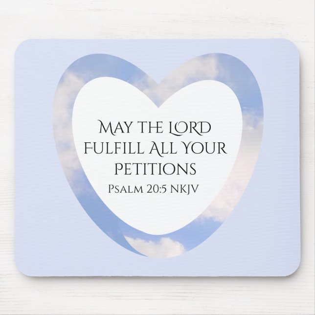 Bibel Verse Christlicher Glaube Inspirational Blau Mousepad (Vorne)