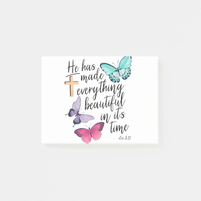 Bibel Verse Cross Ecclesiastes ECC-Skript Post-it Klebezettel (Vorderseite)