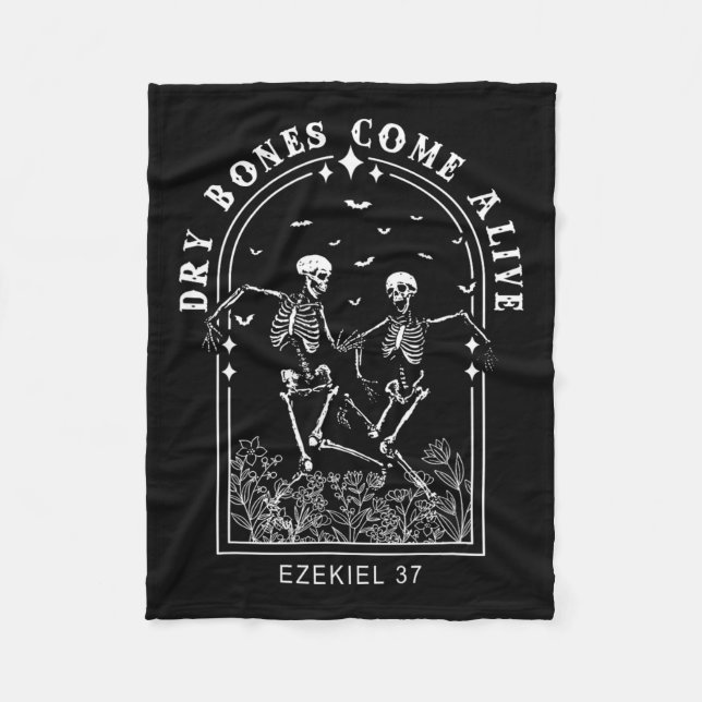 Bibel Verse Dry Bones erleben Christlich Jesus Fleecedecke (Vorderseite)