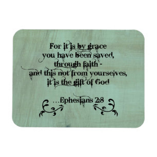 Bibel Verse Ephesians 2:8 Magnet