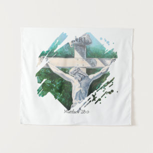 Bibel Verse Er ist der Risen Glaube Wandteppich