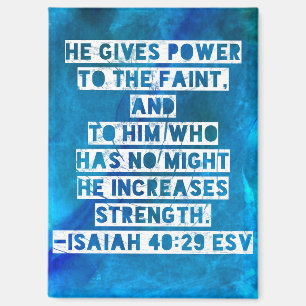 Bibel Verse Isaiah 40:29 Postkarte Magnet