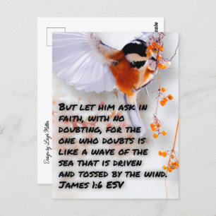 Bibel Verse James 1:6 Postkarte