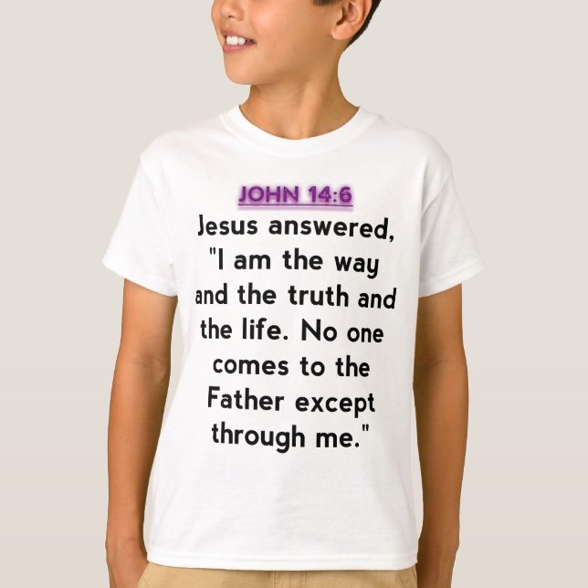 Bibel-Verse - John-14:6 T-Shirt (Vorderseite)