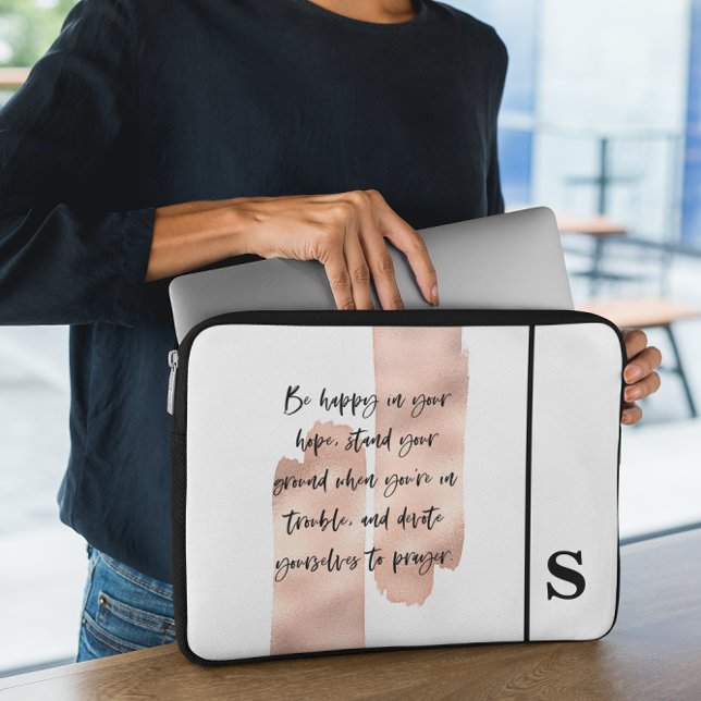 Bibel Verse Monogram Laptop Sleeve (Von Creator hochgeladen)