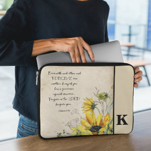 Bibel Verse Monogram Laptop Sleeve
