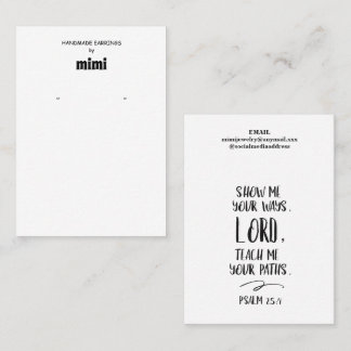 Bibel Verse Ohrring Display Business Card Visitenkarte