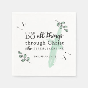 Bibel Verse Philippianer 4:13 Christlich Serviette