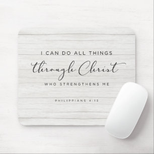 Bibel Verse Philippianer 4:13 Ich kann alles tun Mousepad