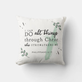 Bibel Verse Philippianer 4:13 Kissen