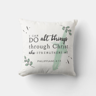 Bibel Verse Philippianer 4:13 Kissen