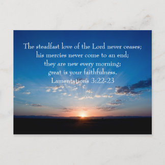 Bibel Verse Postcard- Steadfast Love of the Lord Feiertagspostkarte