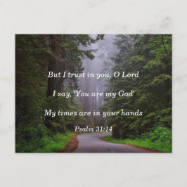 Bibel Verse Psalm 31:14 Meine Zeiten sind in Ihren Postkarte