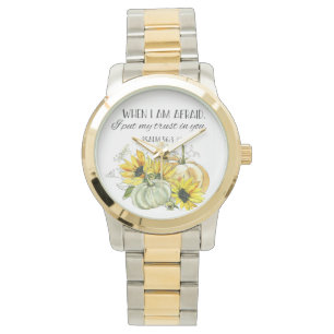 Bibel Verse Psalm Sonnenblumenbeobachtung Armbanduhr