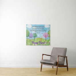 Bibel Verse Quote Baby Girl Kinderzimmer Woodland  Wandteppich