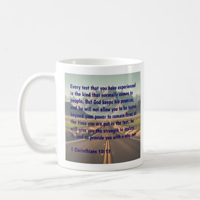 Bibel Verse Reflections 1 Korinthians 10 Verse 13 Kaffeetasse (Links)