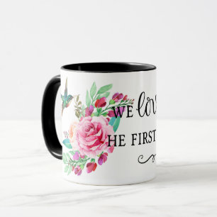 Bibel Verse Rosa Rosenvogel Tasse